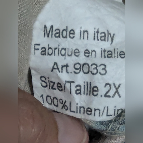 Lungo L'Arno, made in Italy, Floral Linen Dress, with 3/4 sleeves. Size 2X. GUC. - Picture 5 of 15
